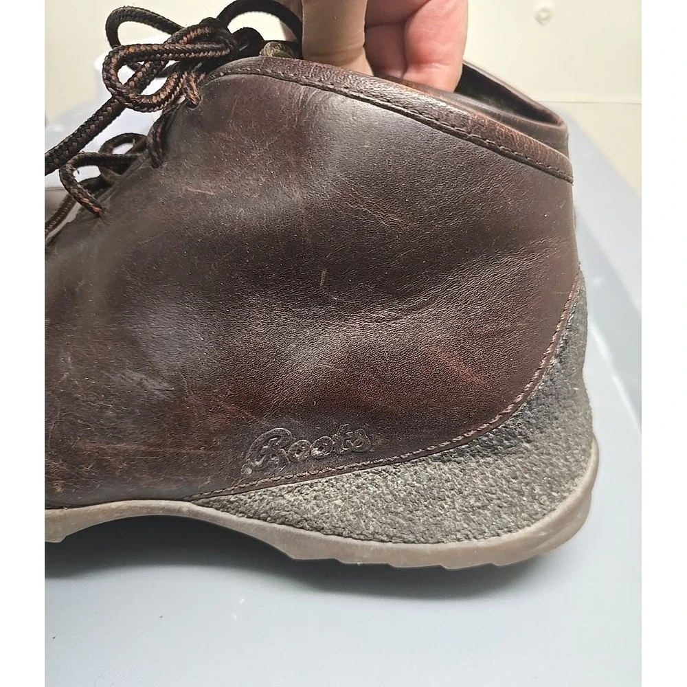 Roots MC031CM Brown Leather Lace Up Work Casual Chukka Boots Men's Size 10M